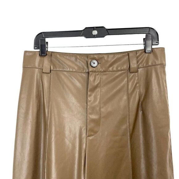 Zara Full Length Francoise Faux Leather Pants Sz L bloggers favorite‎ - Picture 6 of 12